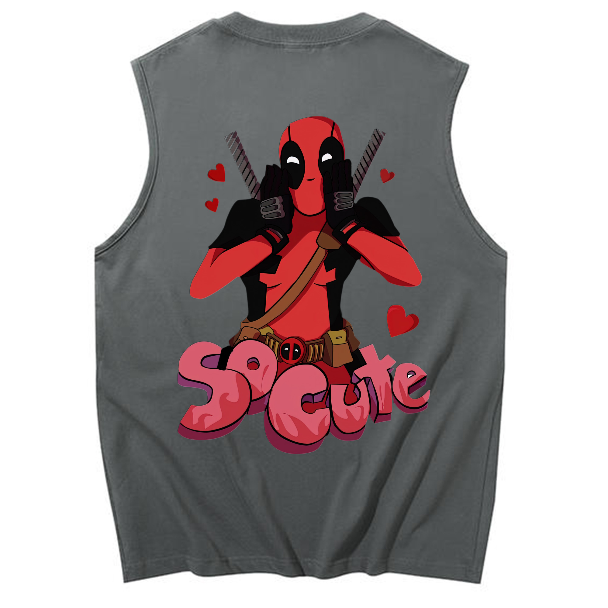 （画像用） Deadpool デッドプール コットン100％タンクトップ（背面プリント）